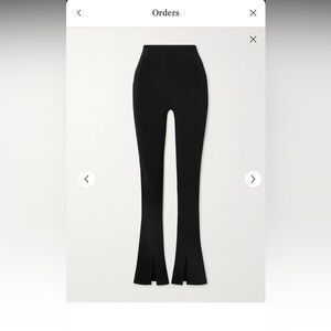 Norma Kamali black stretch jersey Flared Women's Pants xs